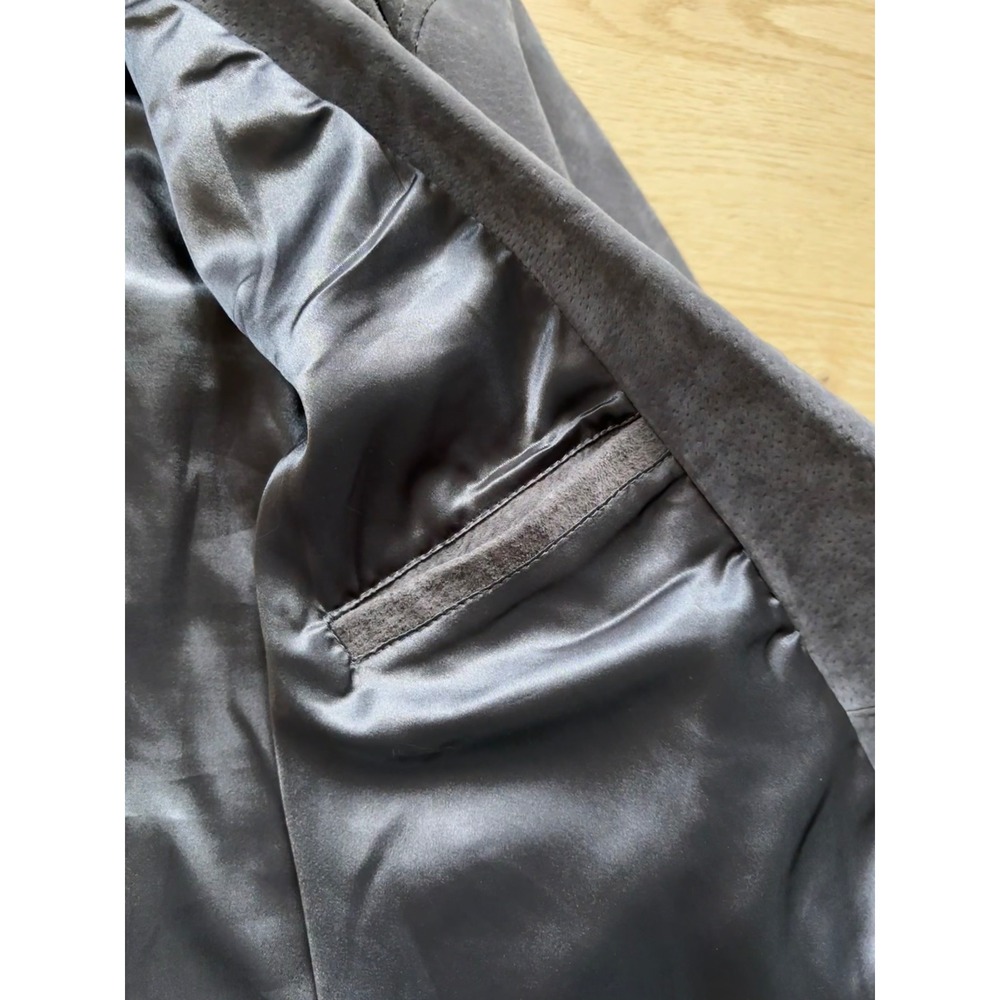 BLANKNYC High Altitude Gray Suede Fringe Moto Cowboy Cowgirl Crop Jacket Large - Picture 11 of 14